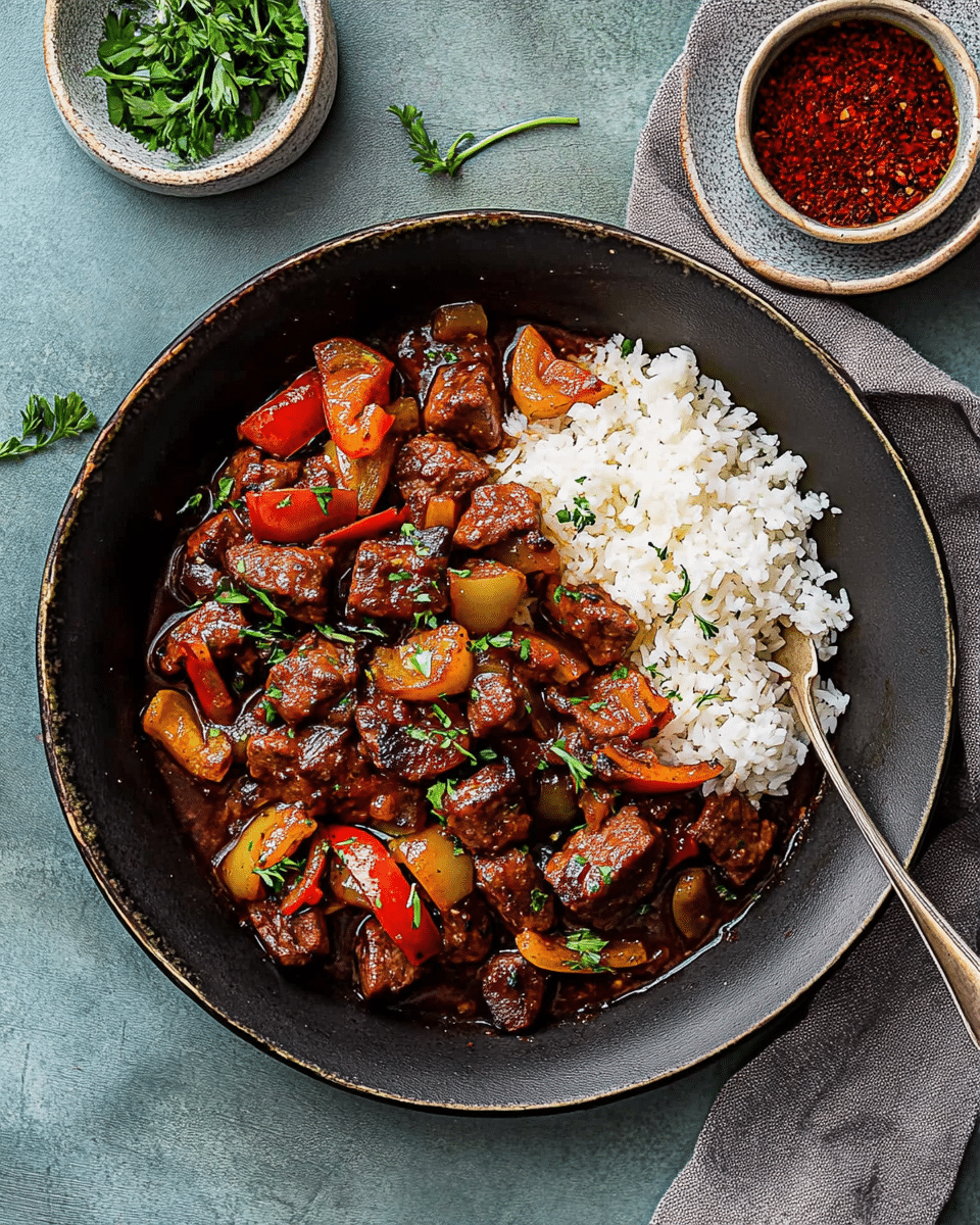Carne Picada with Peppers and Onions