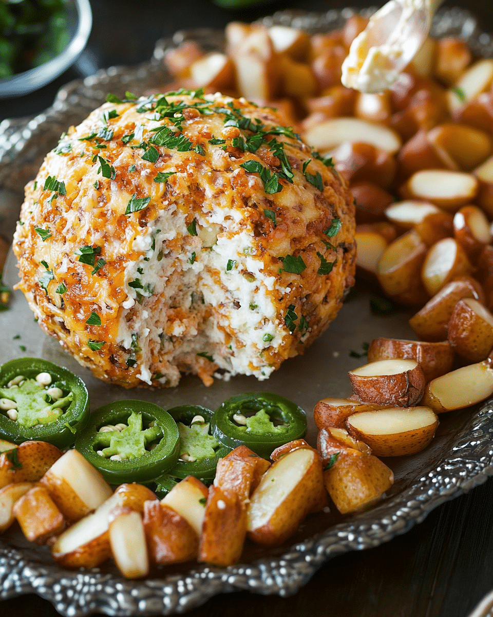 Jalapeño Popper Football Cheese Ball