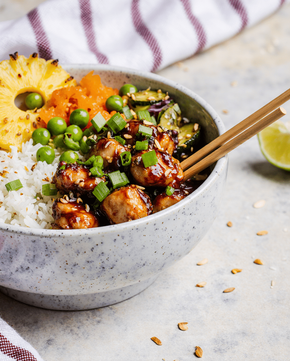 Chicken Teriyaki Pineapple Bowls