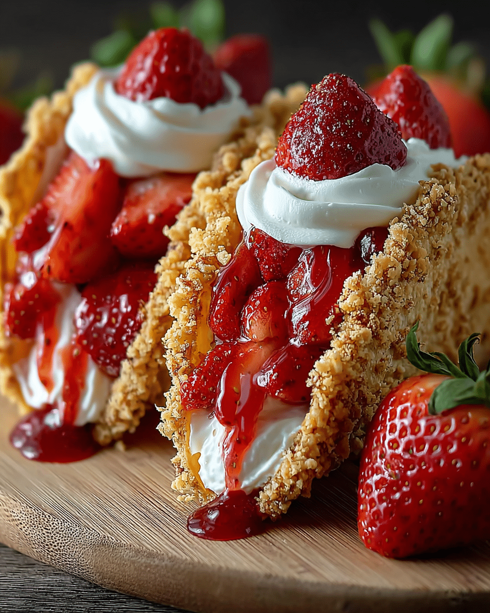 Strawberry Crunch Cheesecake Tacos