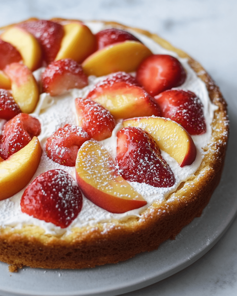 Strawberry Peach Cake