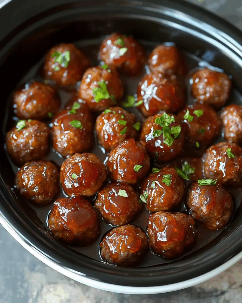 Crock Pot Grape Jelly Meatballs