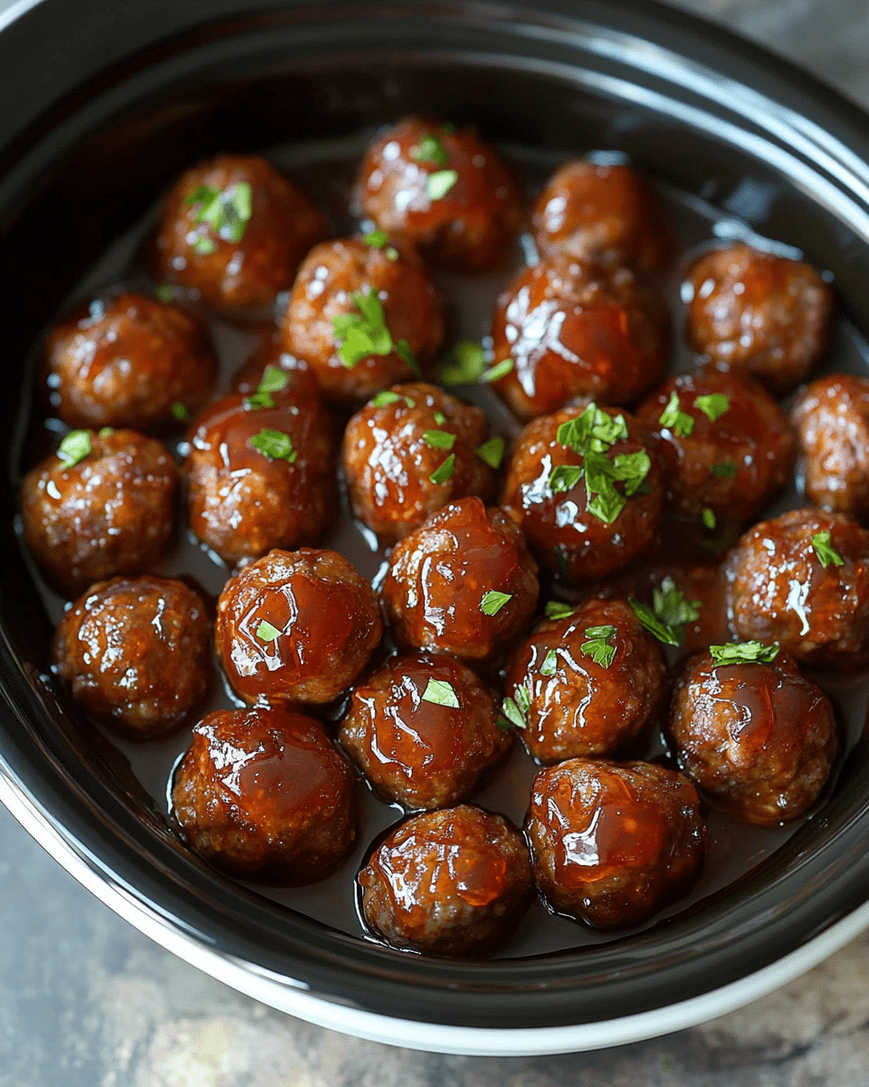 Crock Pot Grape Jelly Meatballs