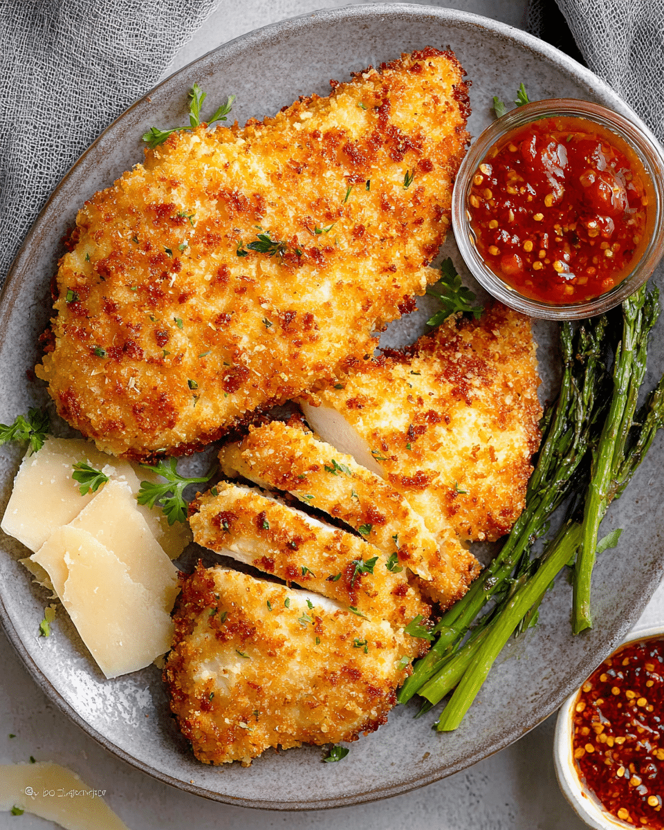 Air Fryer Parmesan Crusted Chicken