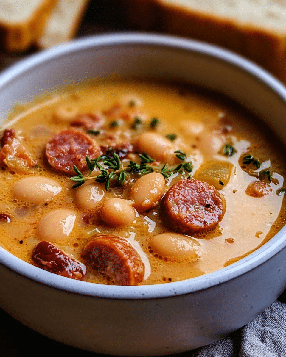 Cozy Creamy Bean Soup with Sausage