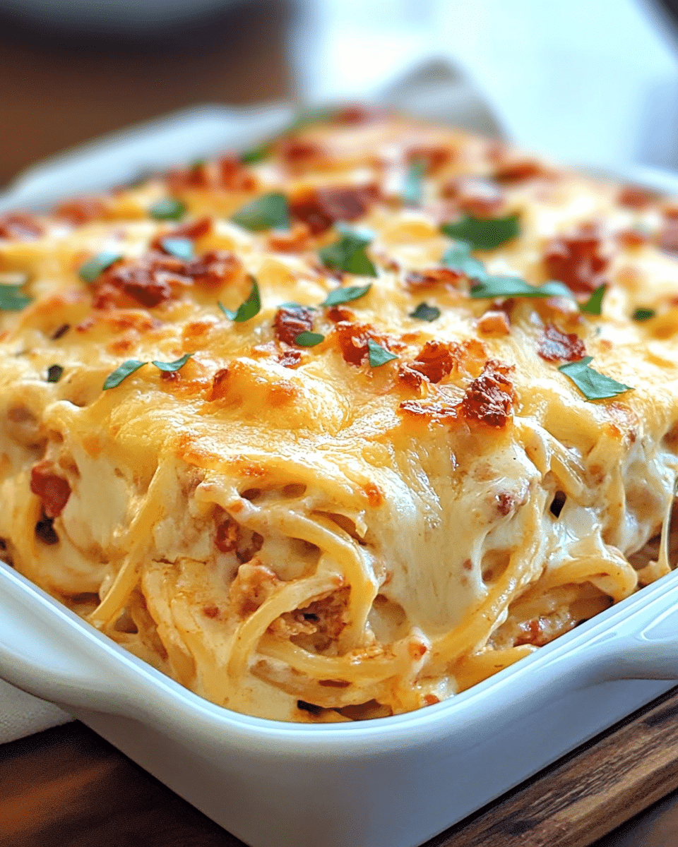 Spicy Southern Cheesy Chicken Spaghetti Bake