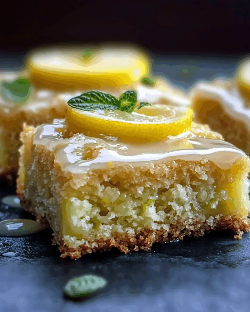 Lemon Zucchini Bars with Sweet Citrus Glaze