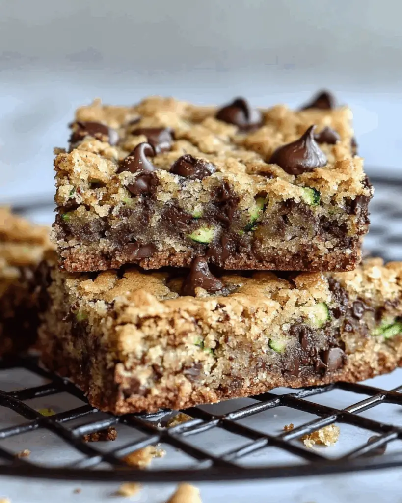 Chocolate Chip Zucchini Cookie Bars