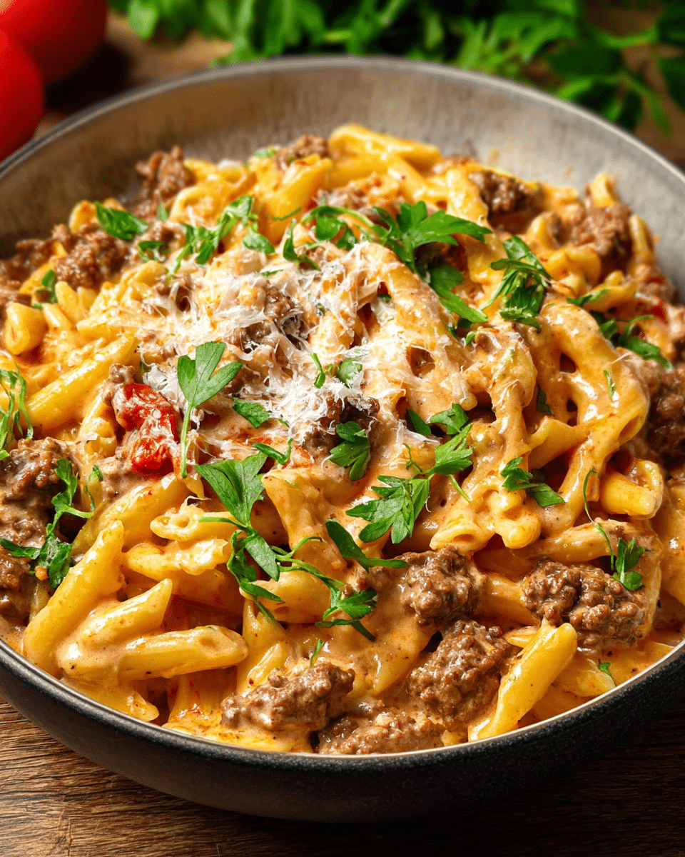 Creamy High-Protein Beef Pasta