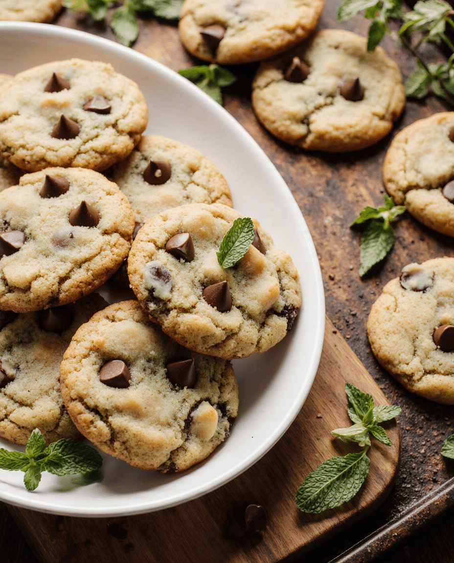Mint Chocolate Chip Cookies