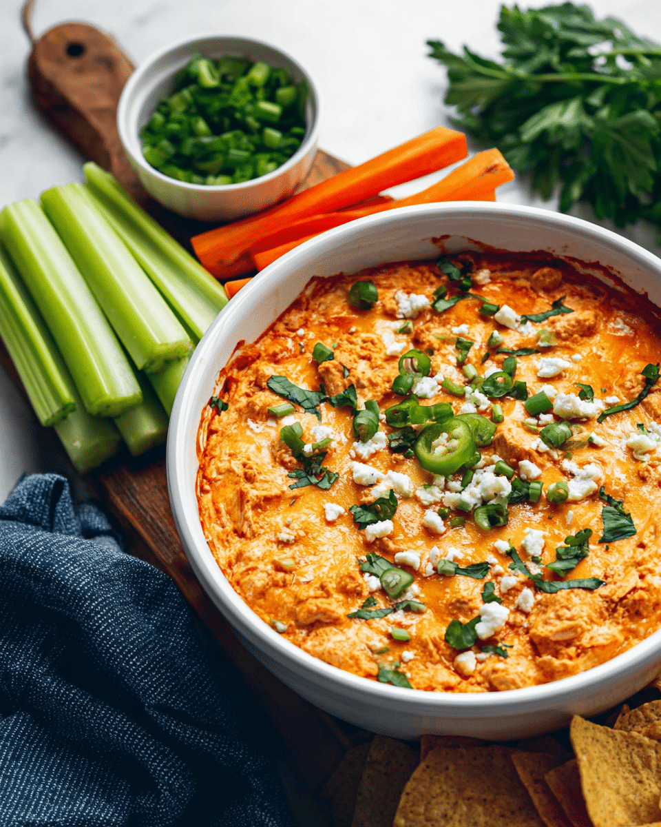 Healthy Buffalo Chicken Dip