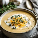 Cheddar Garlic Herb Potato Soup