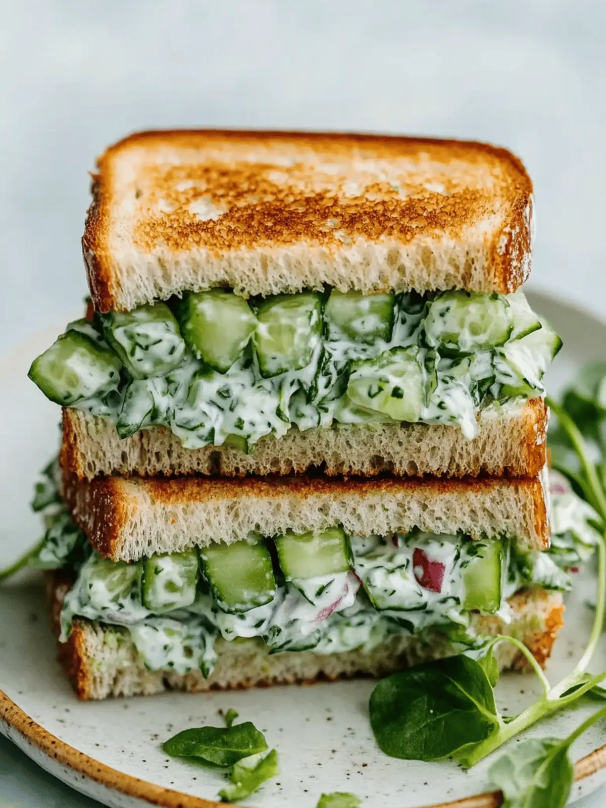 Easy Cucumber Salad Sandwiches