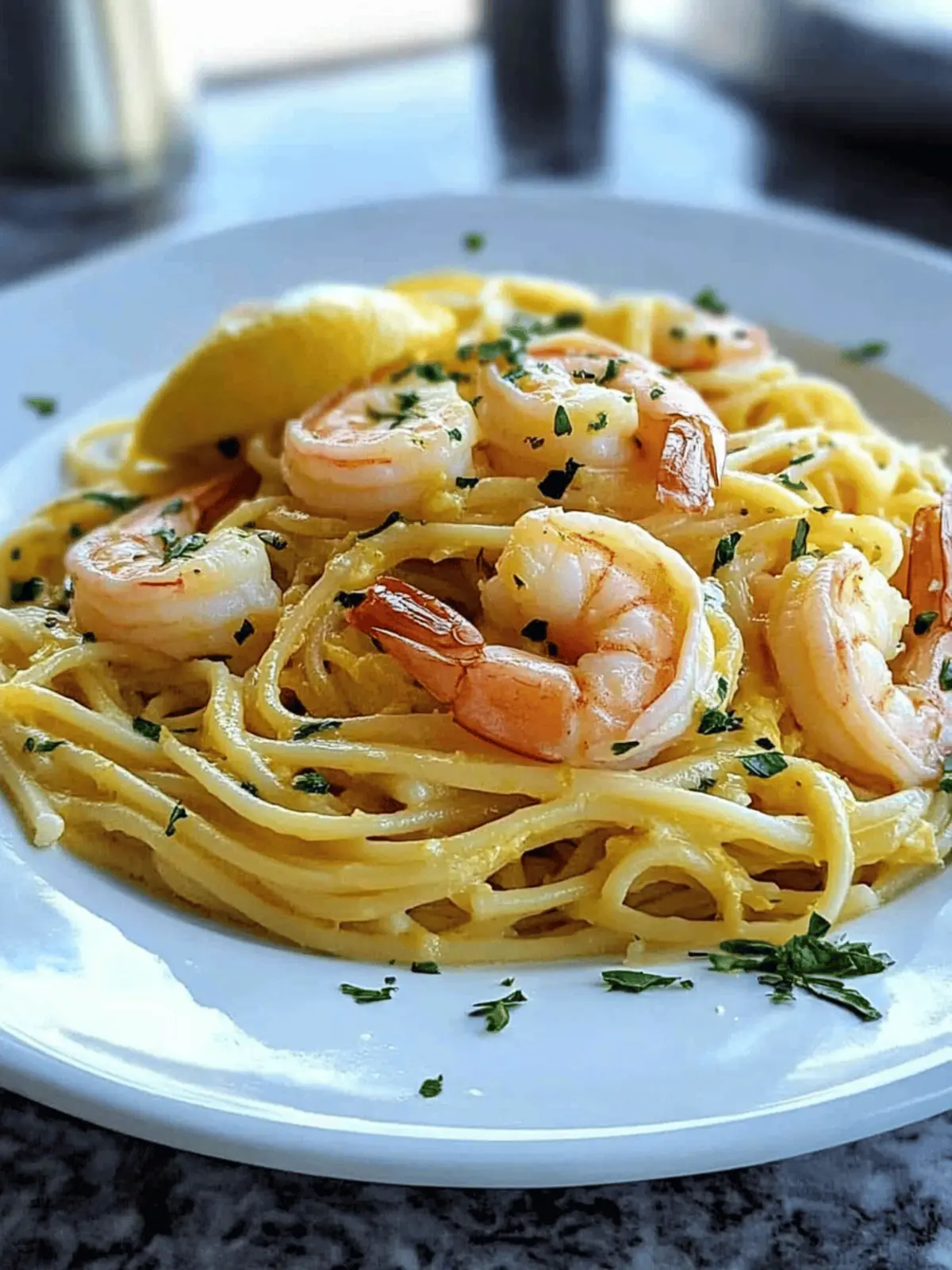 Superb Lemon Butter Shrimp Pasta