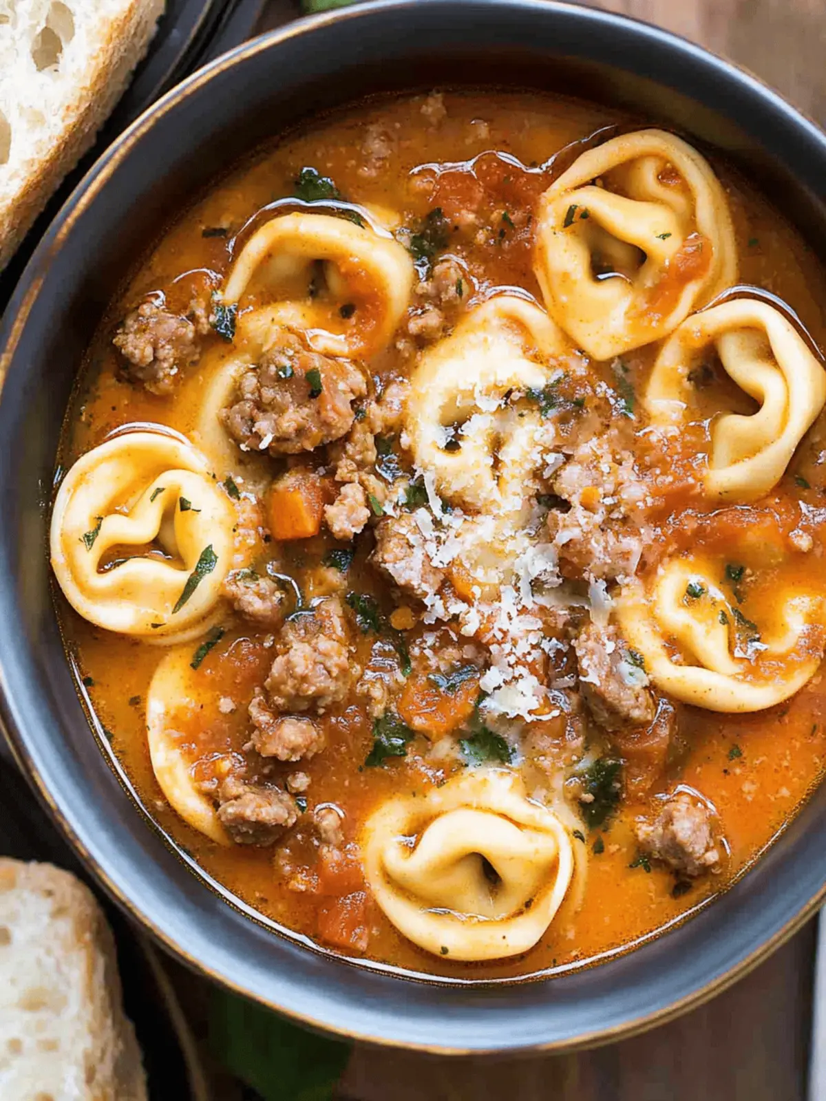 Hearty Tortellini Soup With Sausage