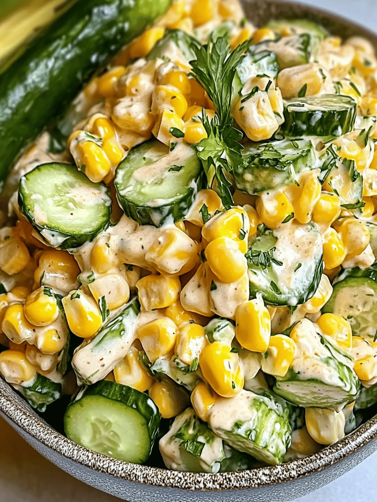 Street Corn Cucumber Salad