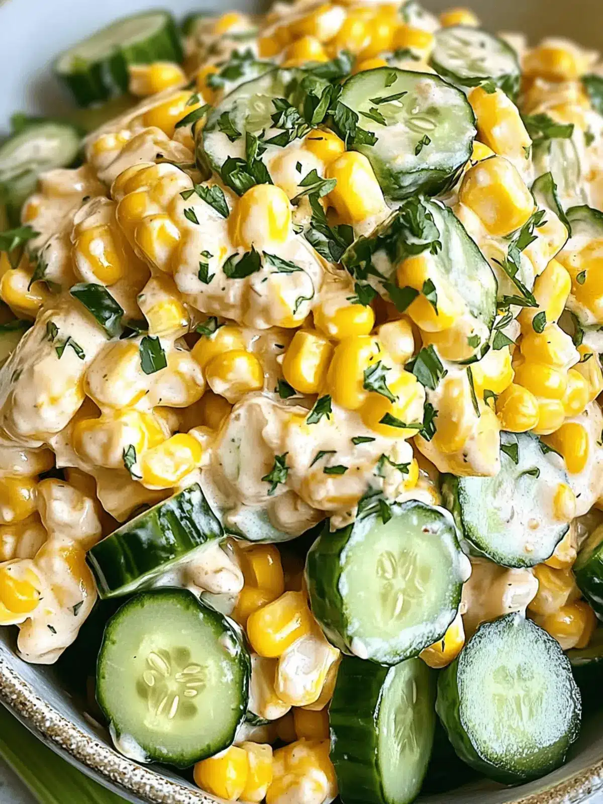 Street Corn Cucumber Salad