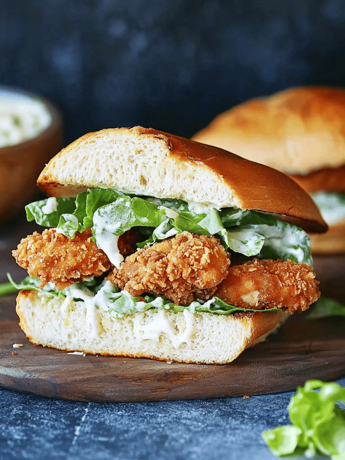Crispy Chicken Caesar Sandwich