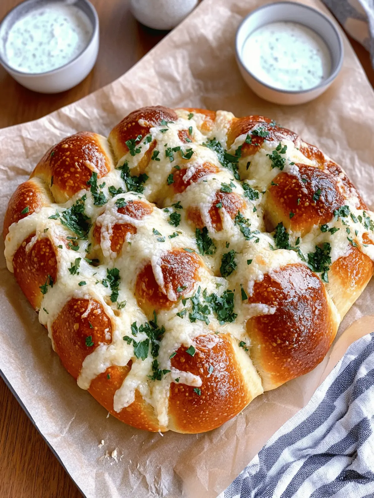 Cheesy Stuffed Garlic Bread Rolls