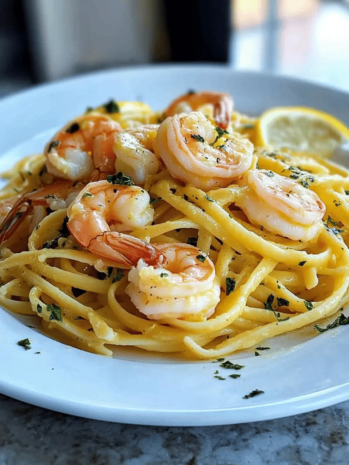 Superb Lemon Butter Shrimp Pasta
