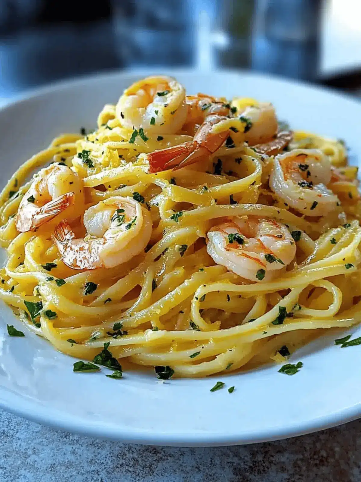 Superb Lemon Butter Shrimp Pasta