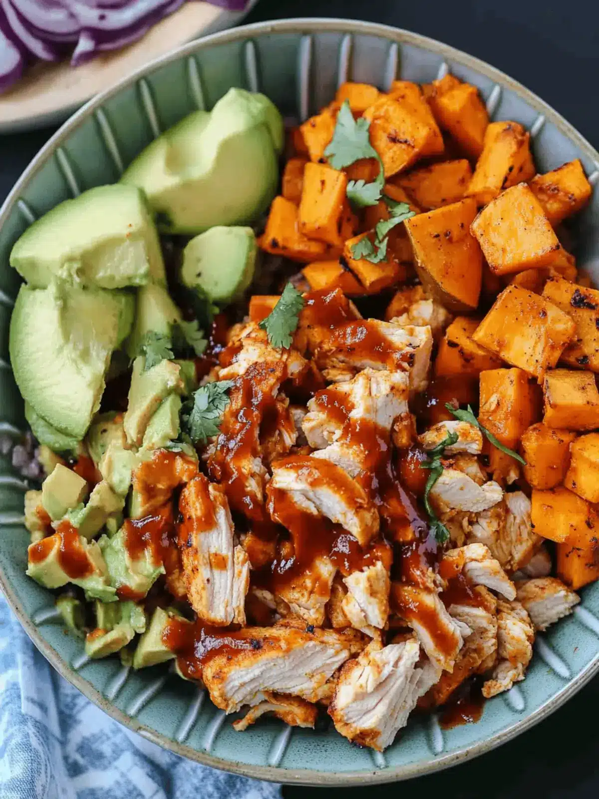 BBQ Chicken Sweet Potato Bowl