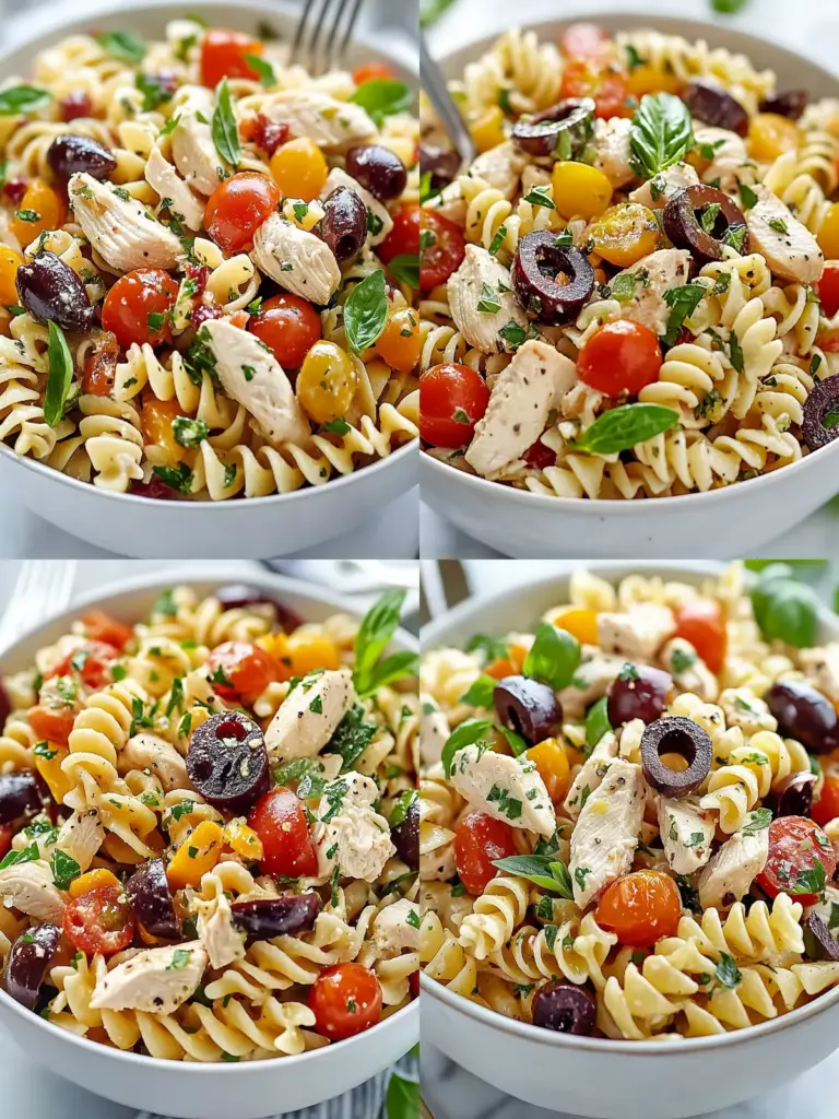 Mediterranean Chicken Pasta Salad