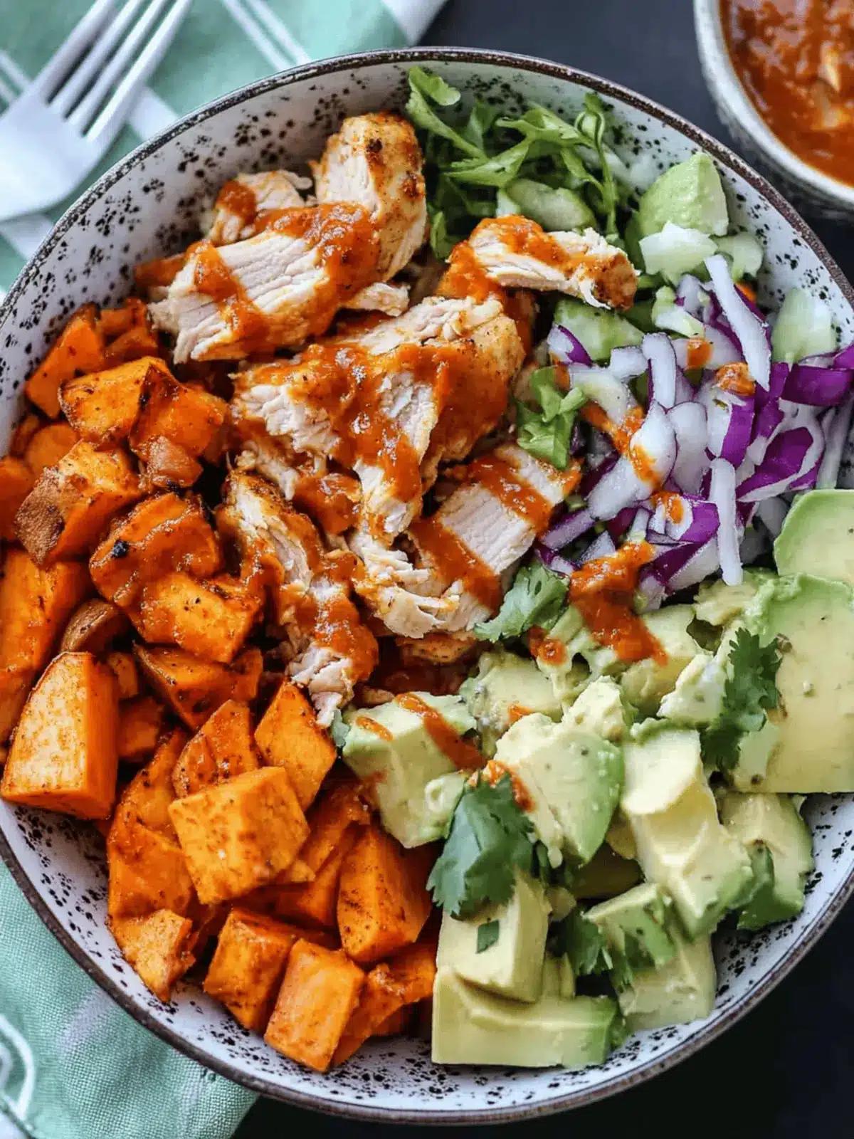 BBQ Chicken Sweet Potato Bowl