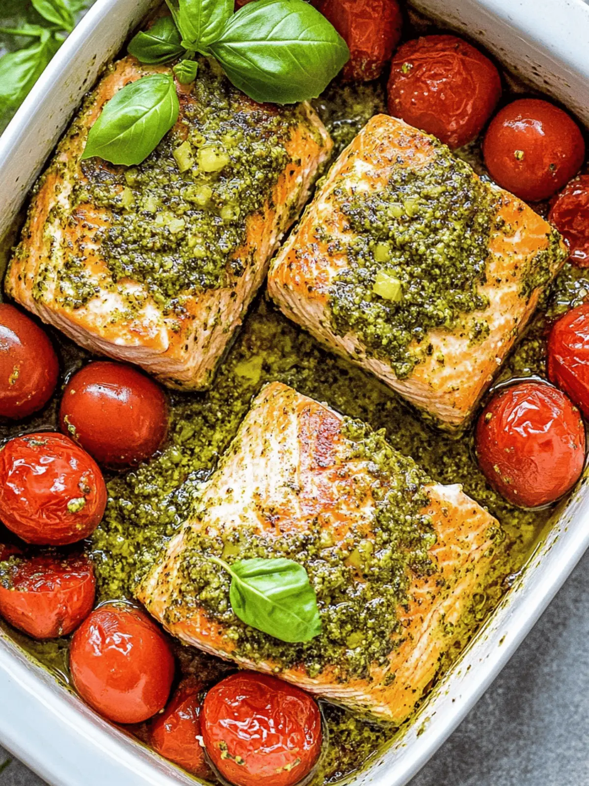 Baked Pesto Salmon