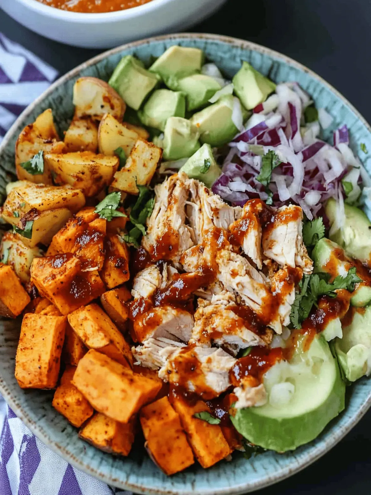 BBQ Chicken Sweet Potato Bowl