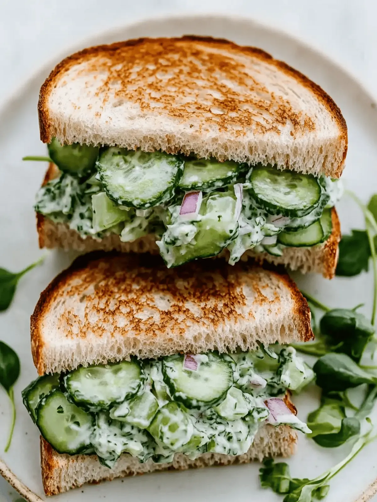 Easy Cucumber Salad Sandwiches