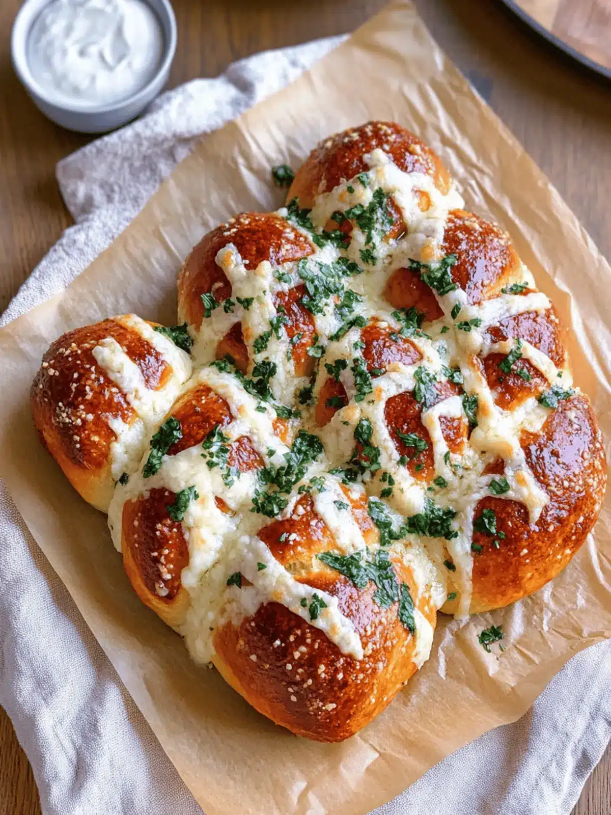 Cheesy Stuffed Garlic Bread Rolls