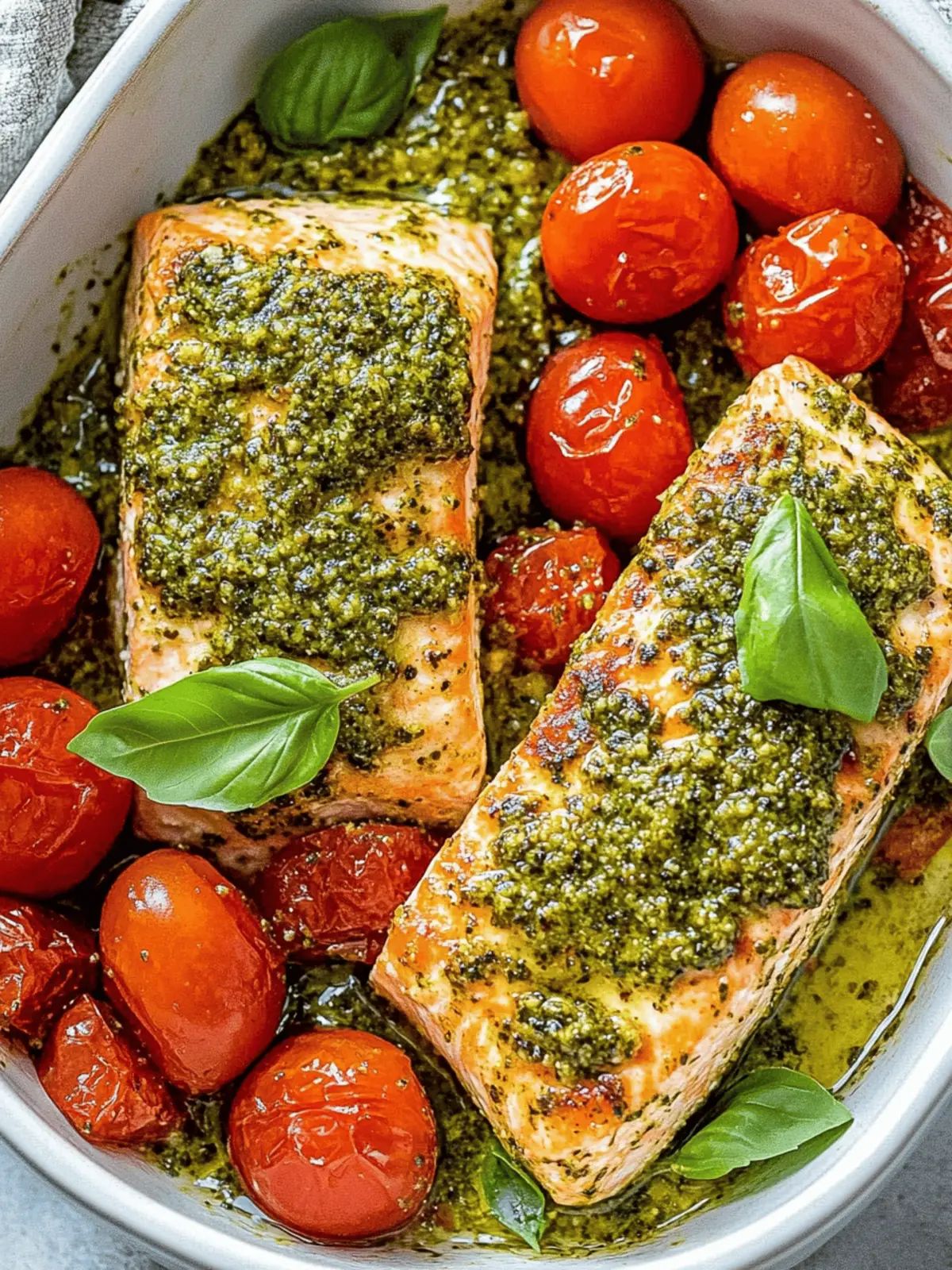 Baked Pesto Salmon
