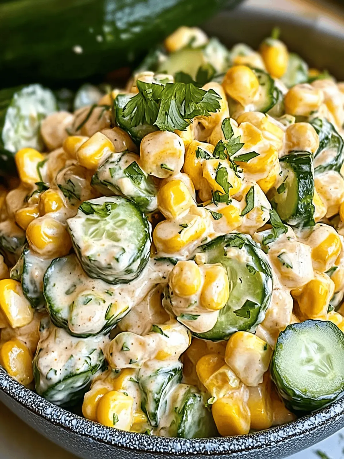 Street Corn Cucumber Salad
