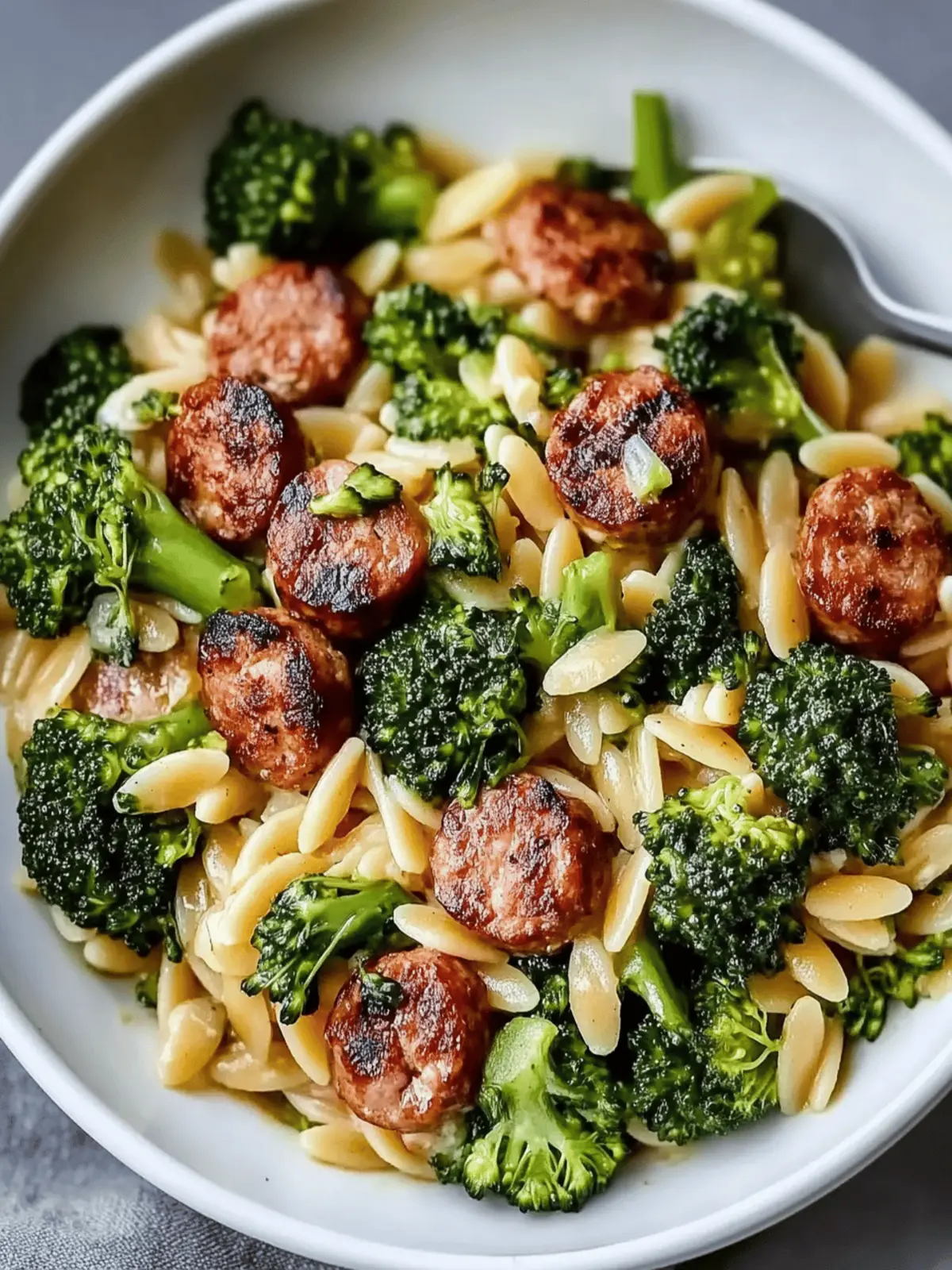 Chicken Sausage and Broccoli Orzo