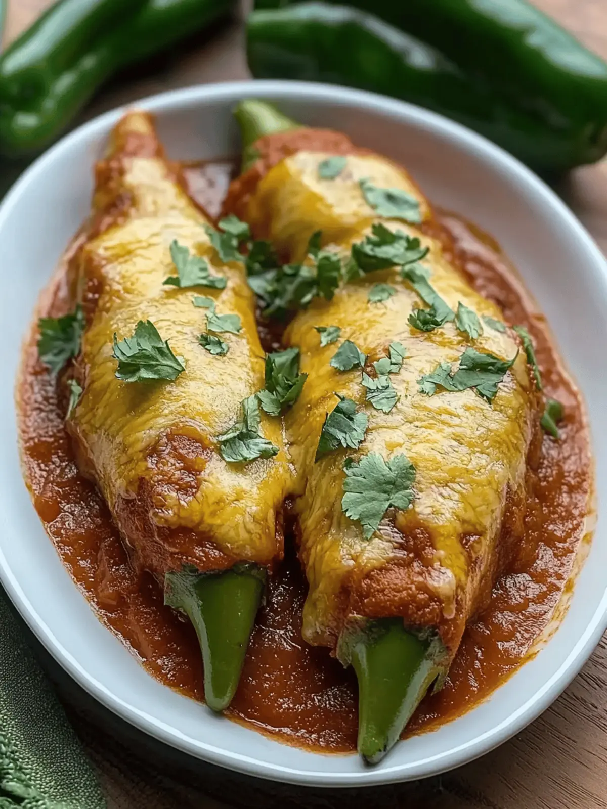 Cheesy Hatch Chile Rellenos