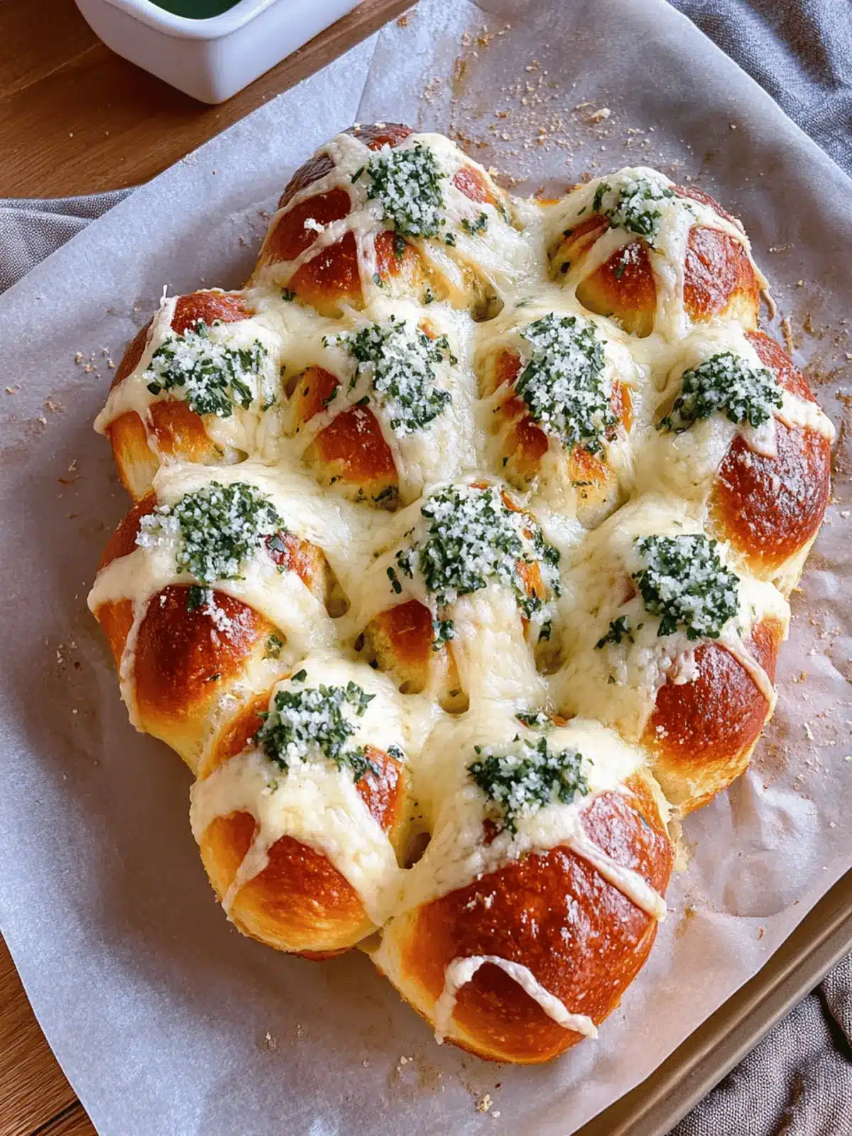 Cheesy Stuffed Garlic Bread Rolls