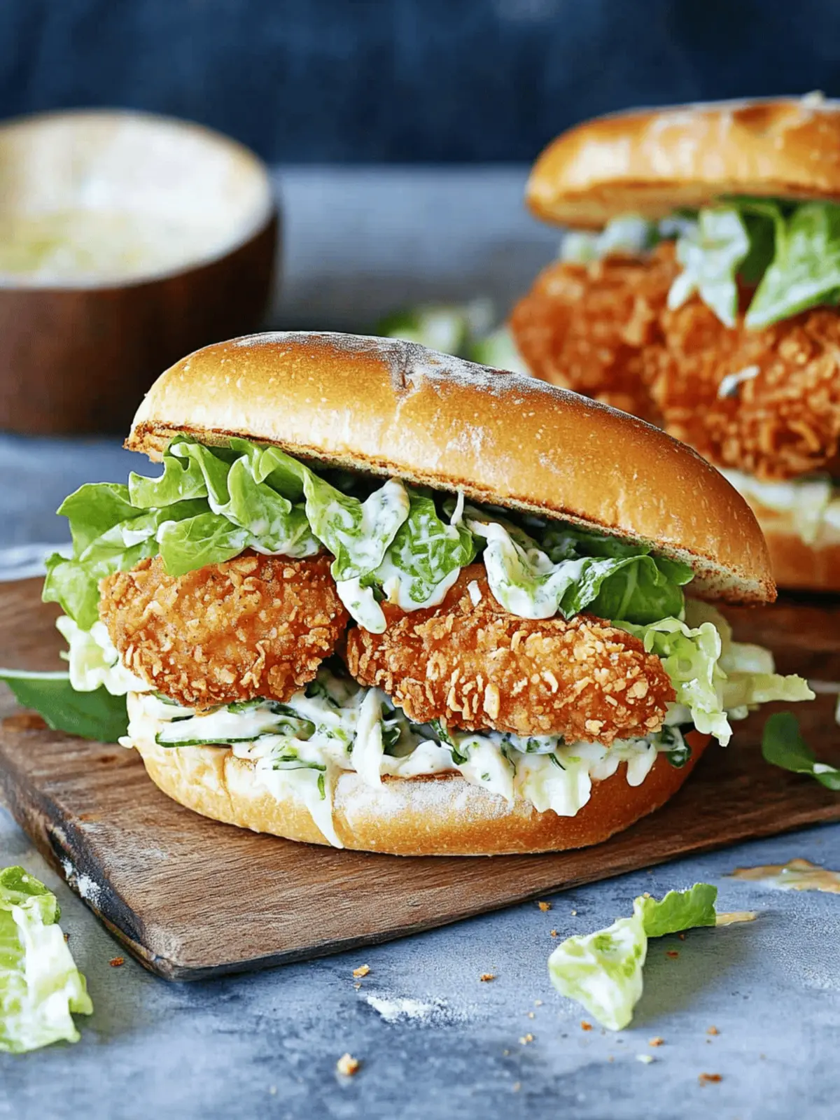 Crispy Chicken Caesar Sandwich