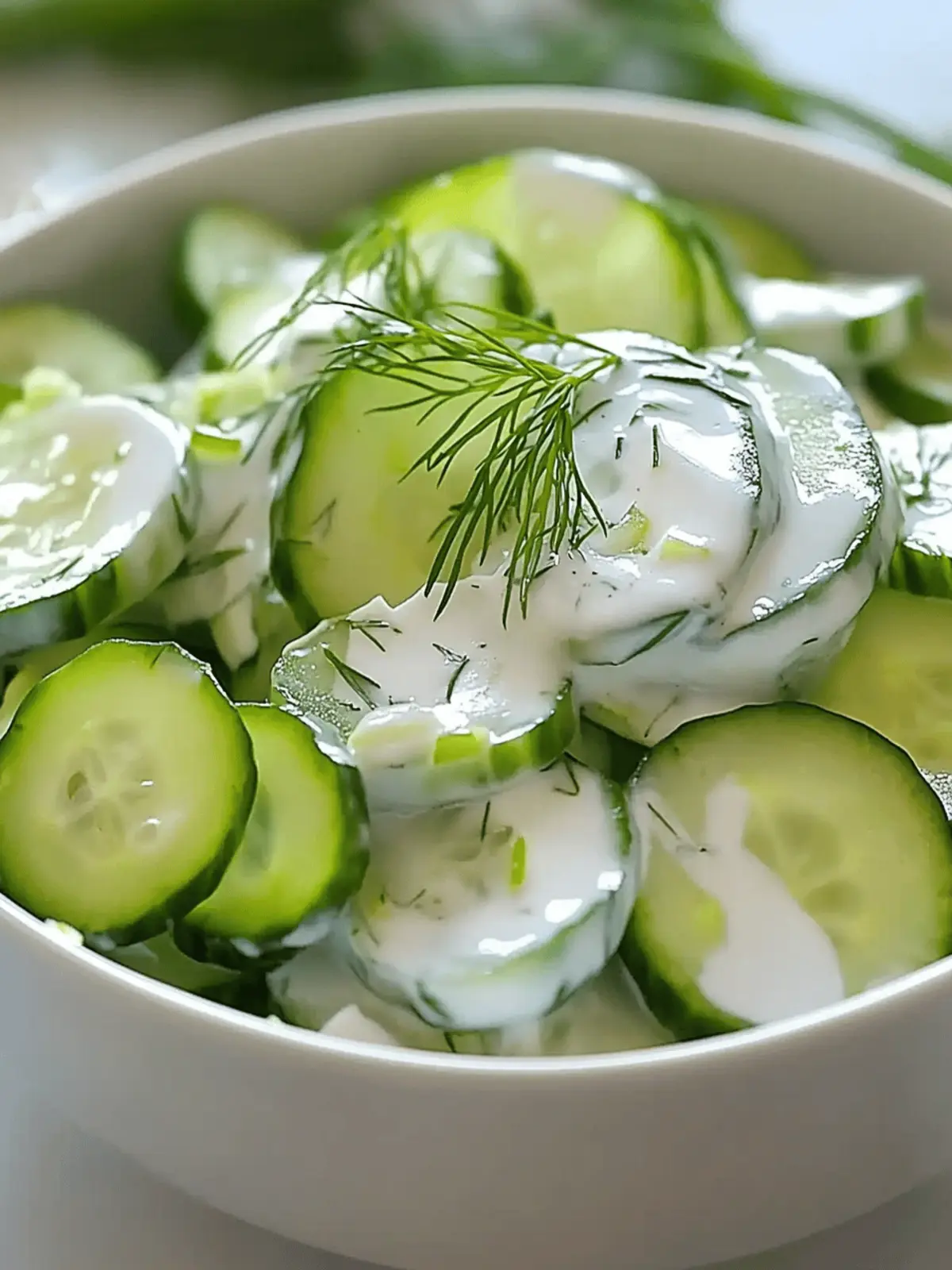 Dill Cucumber Salad with Miracle Whip
