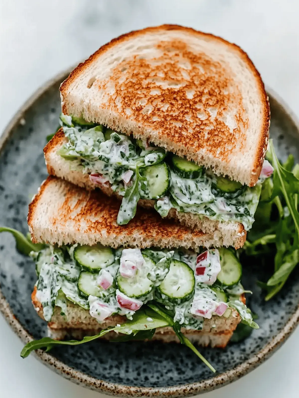 Easy Cucumber Salad Sandwiches