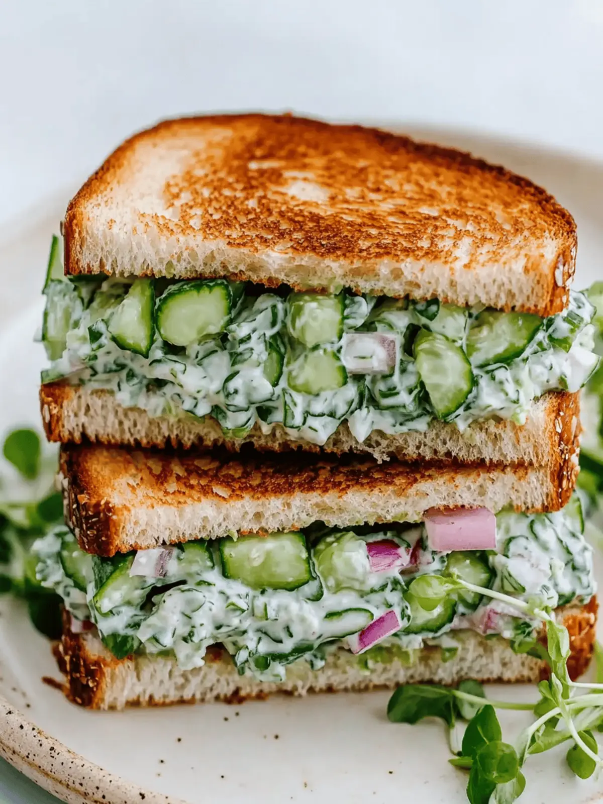 Easy Cucumber Salad Sandwiches