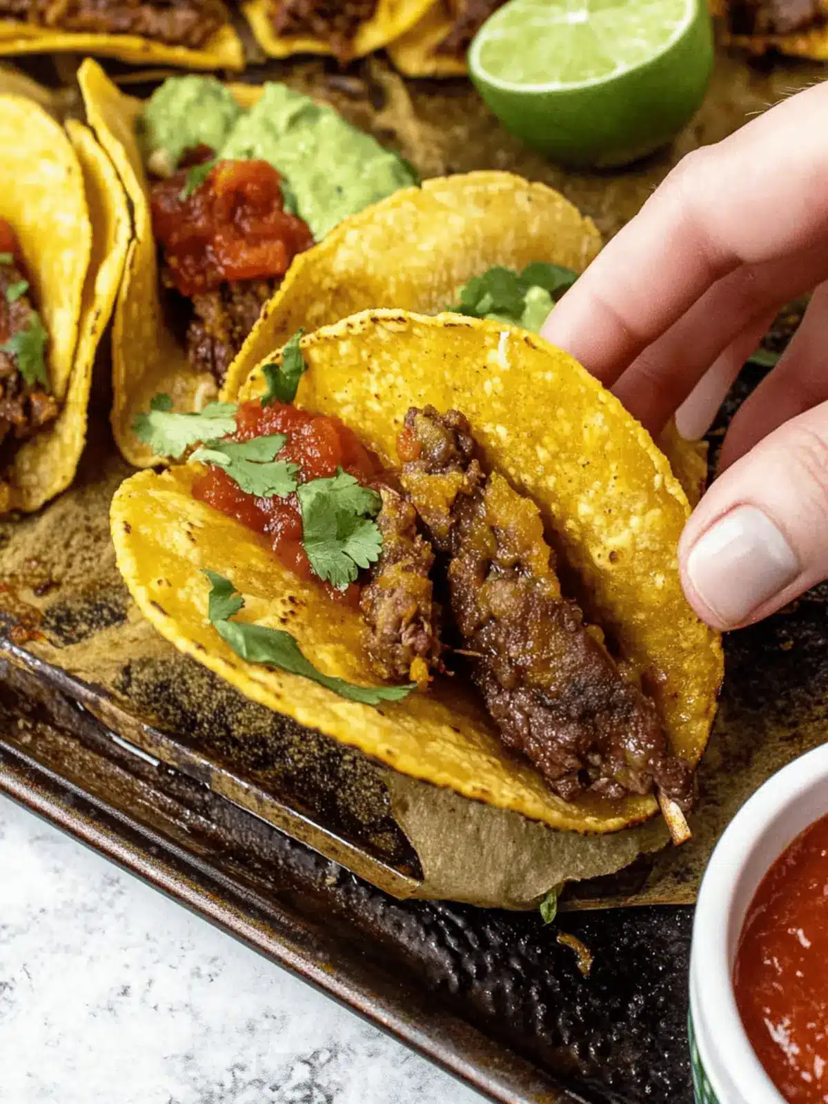 Crispy Baked Beef Tacos