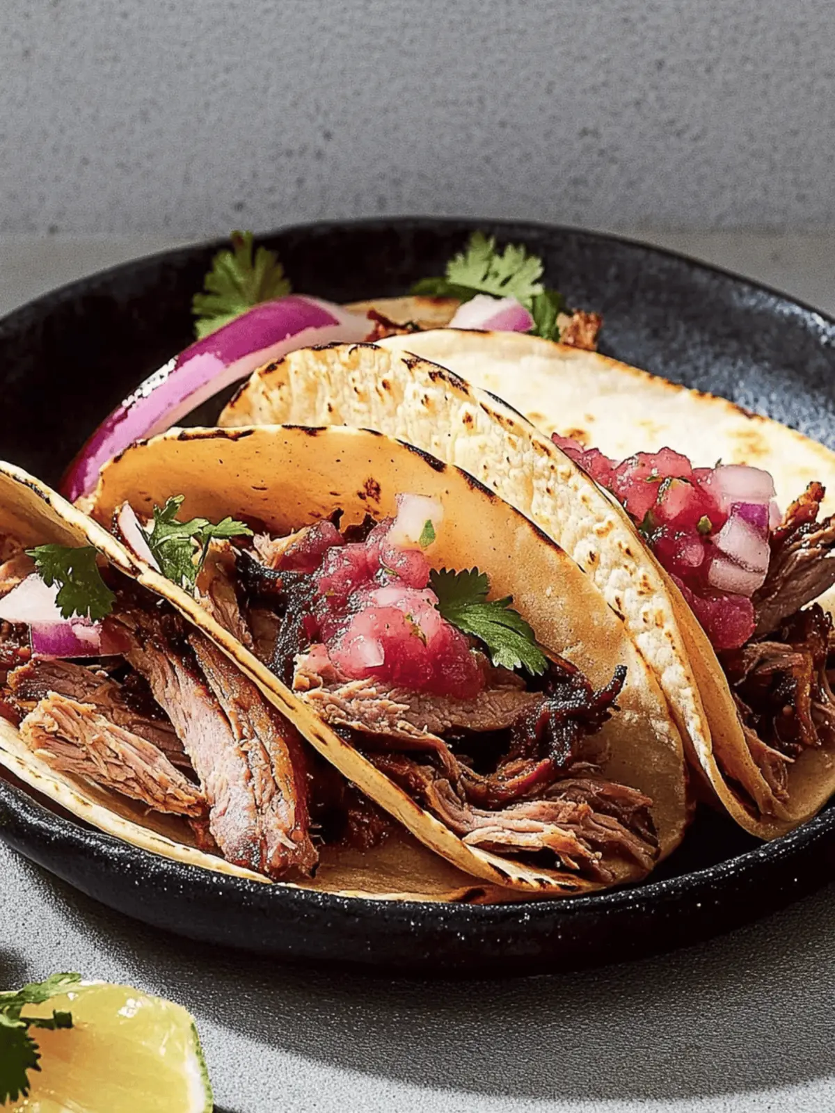 Duck Carnitas Tacos With Salsa Macha