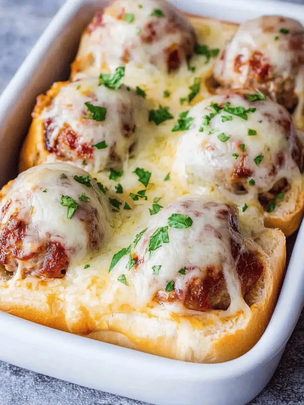 Cheesy Meatball Sliders