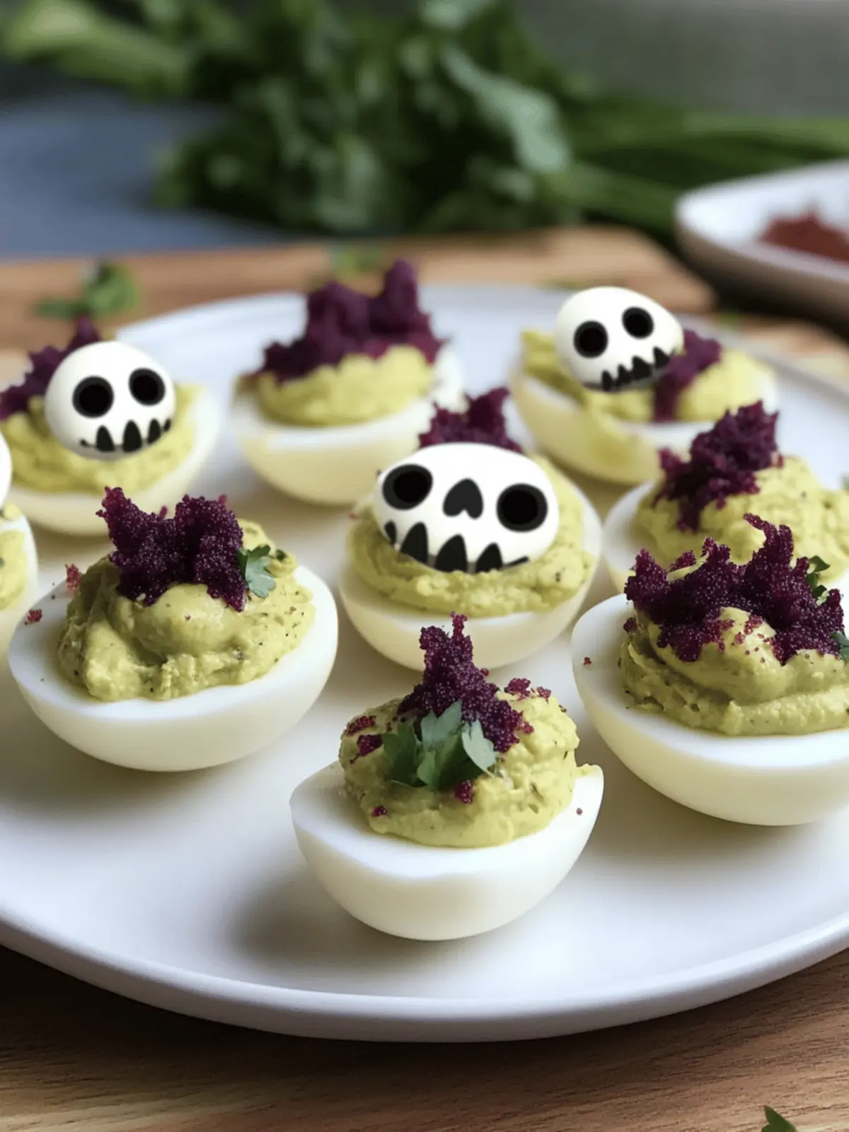 Creepy Deviled Eggs