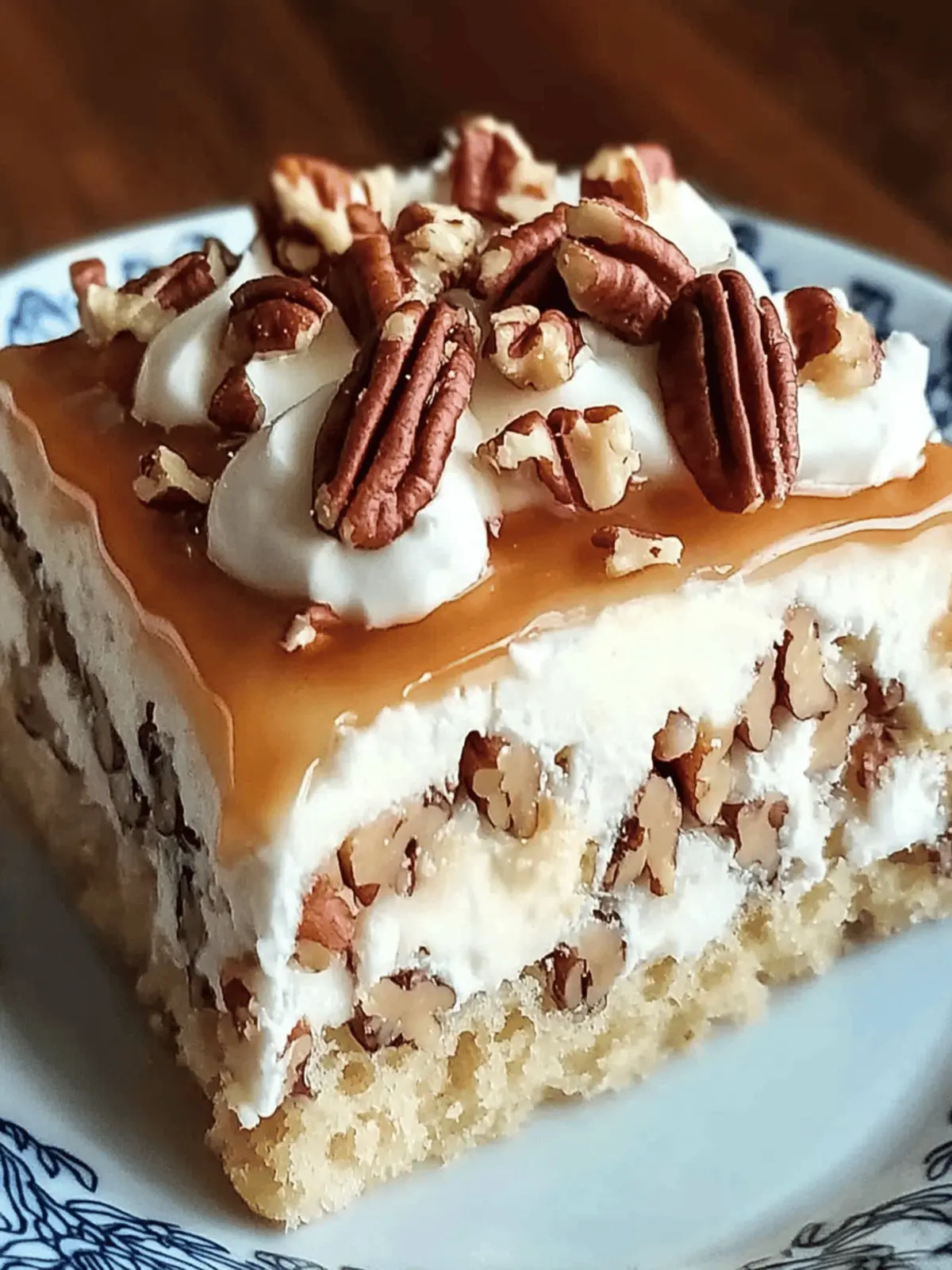 Butter Pecan Praline Poke Cake