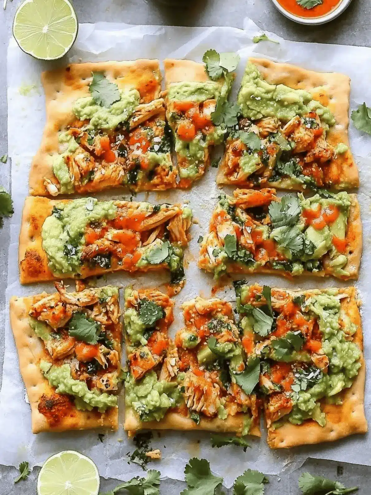 Guacamole Buffalo Chicken Pizza