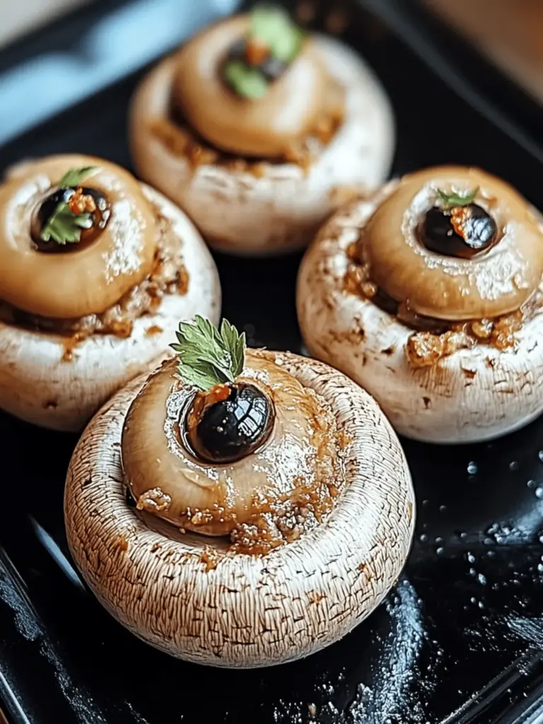 Stuffed Mushroom Eyeballs