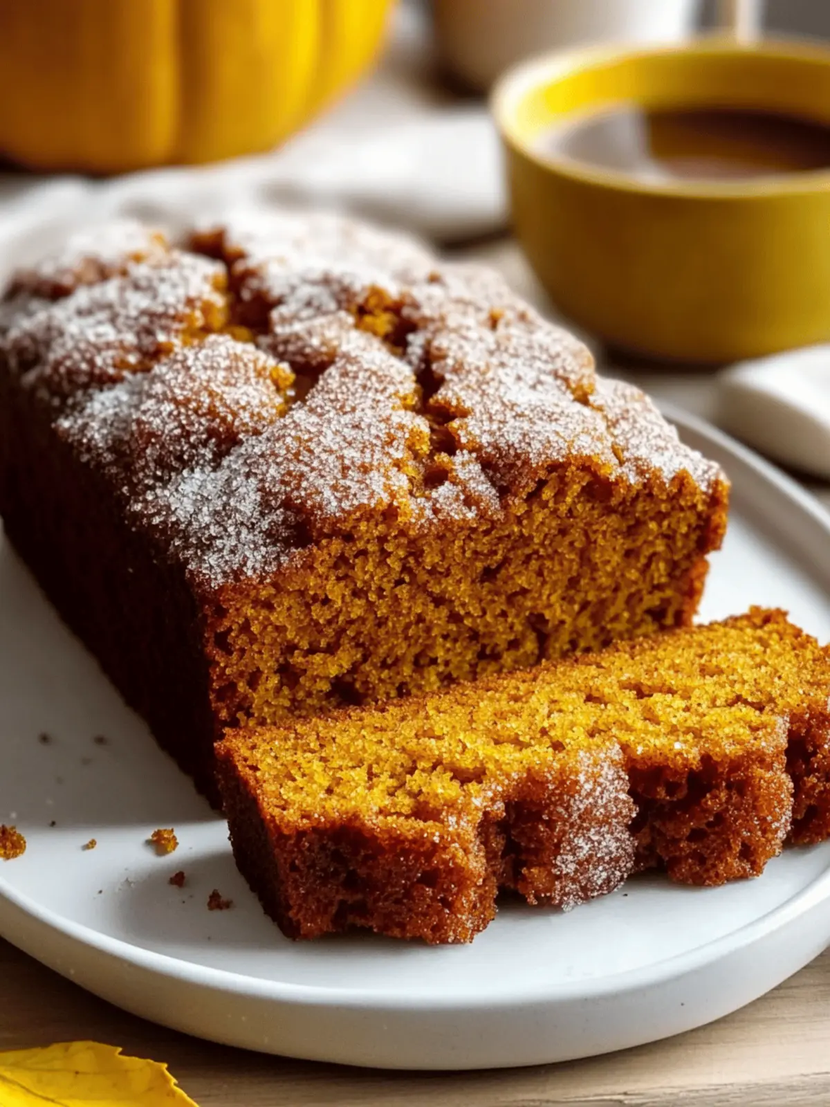 Cinnamon Sugar Pumpkin Bread