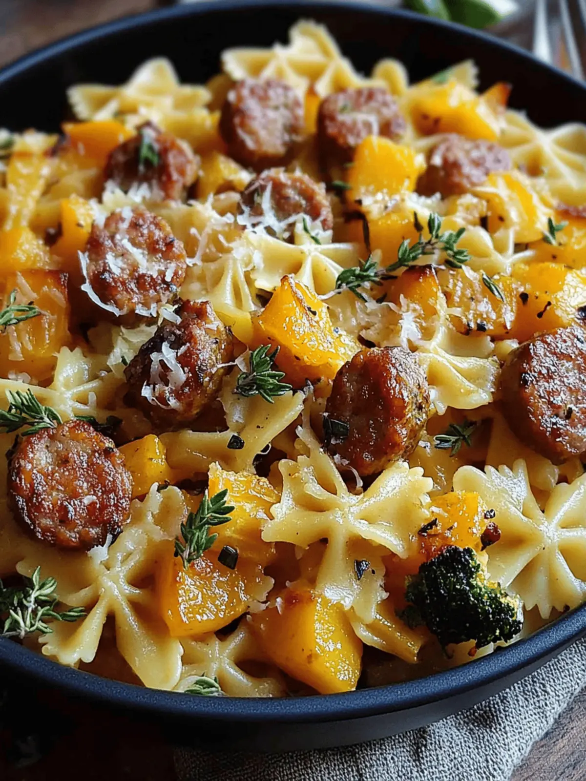 Autumn Sausage Pasta Squash